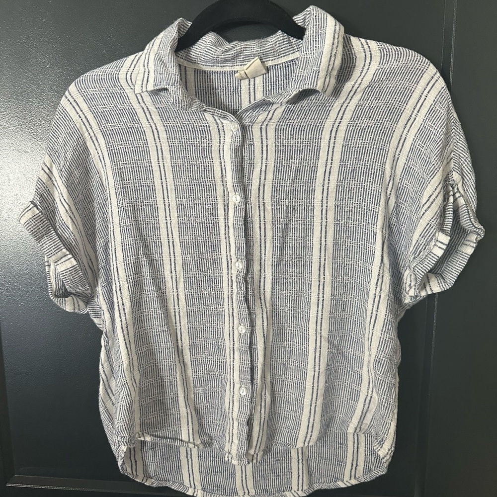 Japna Navy and White Striped Shirt